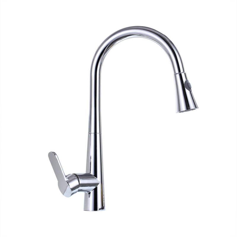Robinet d'évier de cuisine à poignée simple Topcraft, Chrome chrome