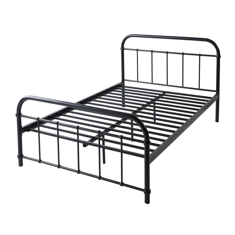 Metal Bed, Small Double (4'), Black
