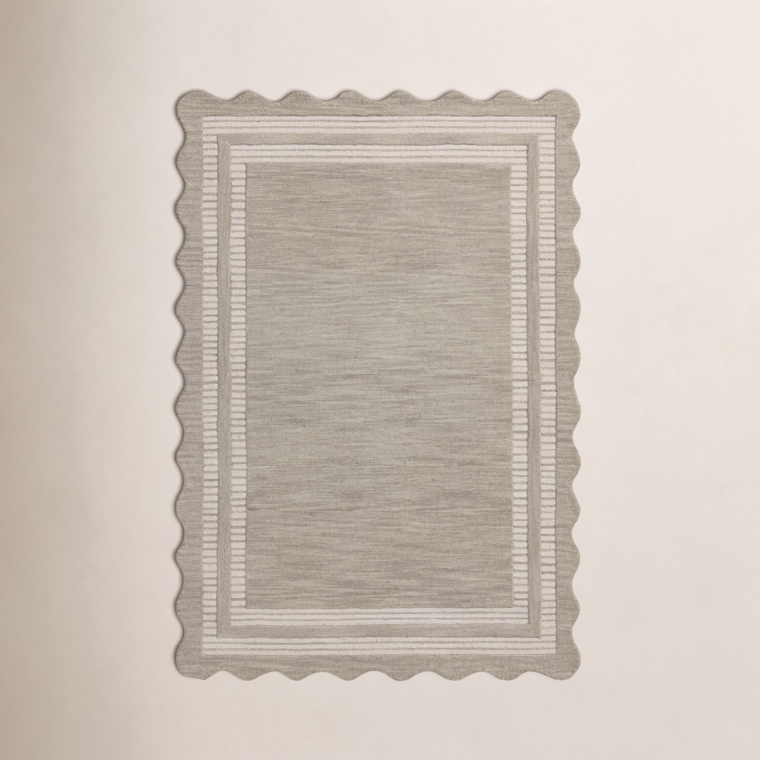 Scottie Fog / Ivory Area Rug, Rectangle 2'3" x 3'9"