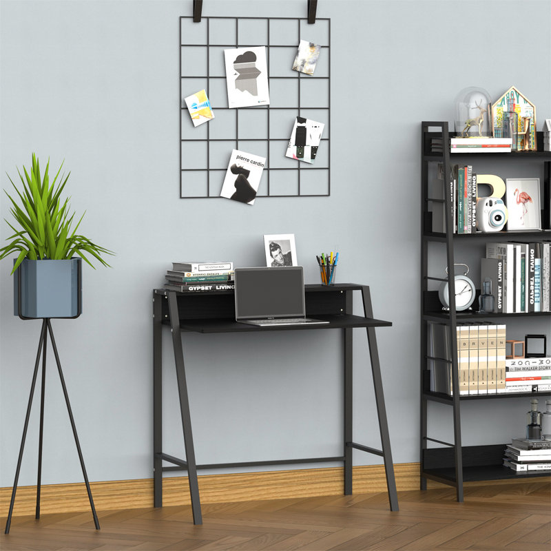 Emerfield Metal Base Writing Desk, 85 x 84 x 45, Black