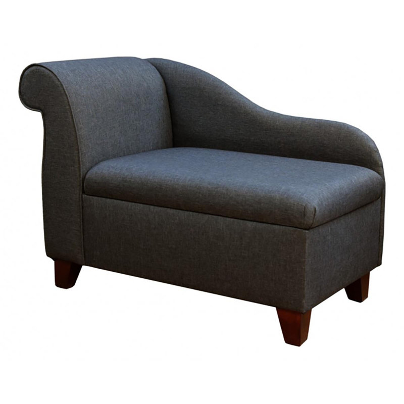 Upholstered Chaise Lounge, Grey