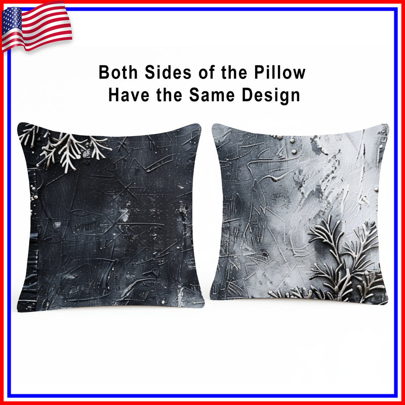 Snowflakes Throw Pillow, Decor Double Sided Pillows, 18 x 18 inches