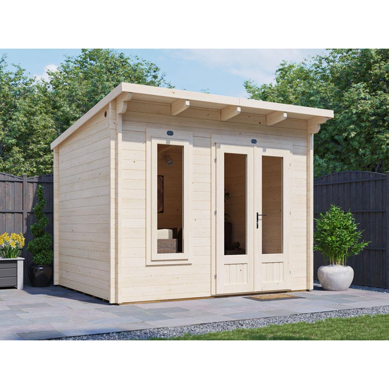 Dunster House Log Cabin Garden Office 3m x 2.5m Summerhouse Terminator 45mm Walls
