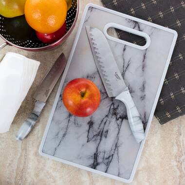 Jelli Reversible White Marble Cutting Boards