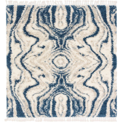 Tapis bleu Mitzy