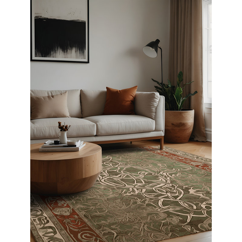 Tapis brun lavable à la machine, Carré 4 pi