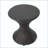 Wicker Hourglass Side Table with Iron Frame