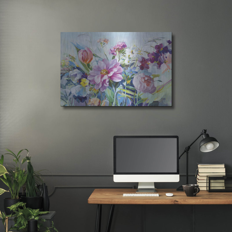 Art mural en métal Red Barrel Studio® «High Summer Garden 1» par Danhui Nai