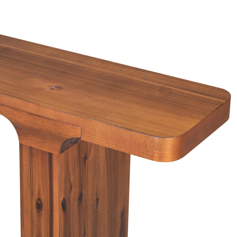 Table d'entrée élégante en placage d'acacia, Naturel