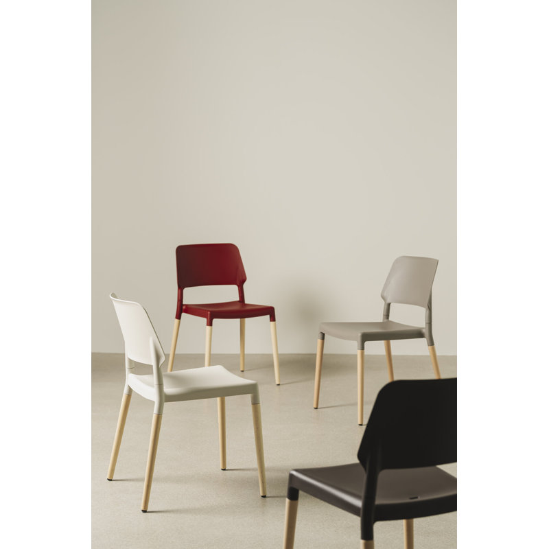 Belloch Chair, Red, Natural Beech Wood