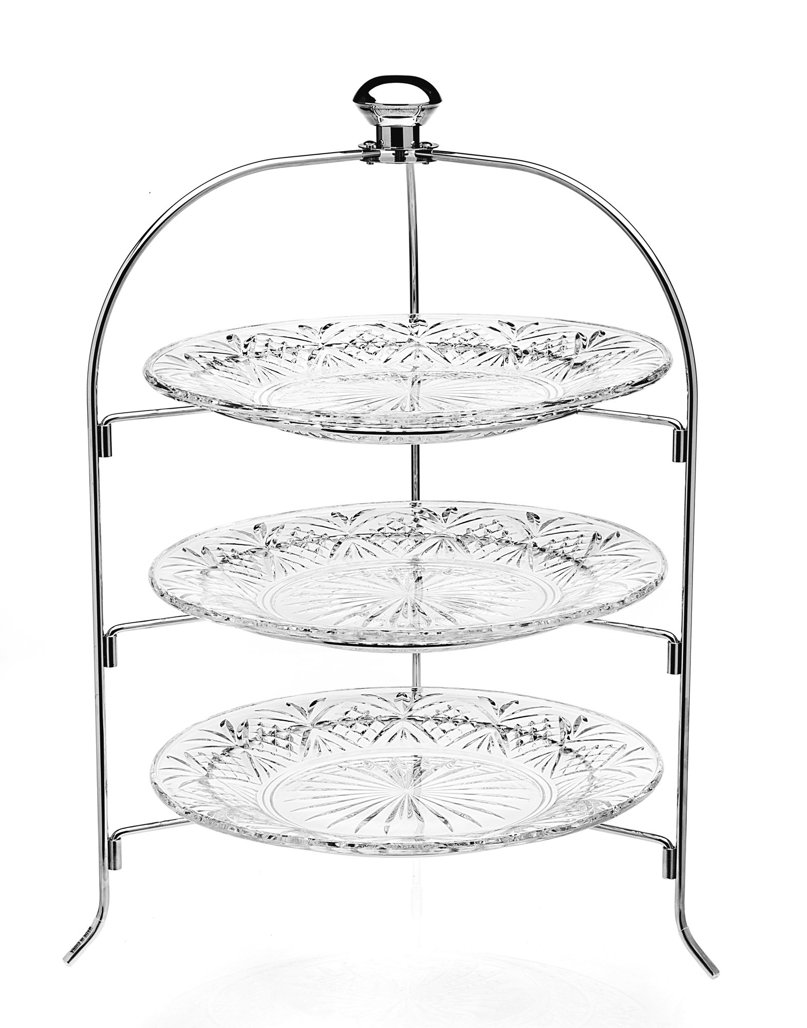Godinger Silver Art Co Dublin Crystal 3 Tiered Round Serving Stand & Reviews | Wayfair