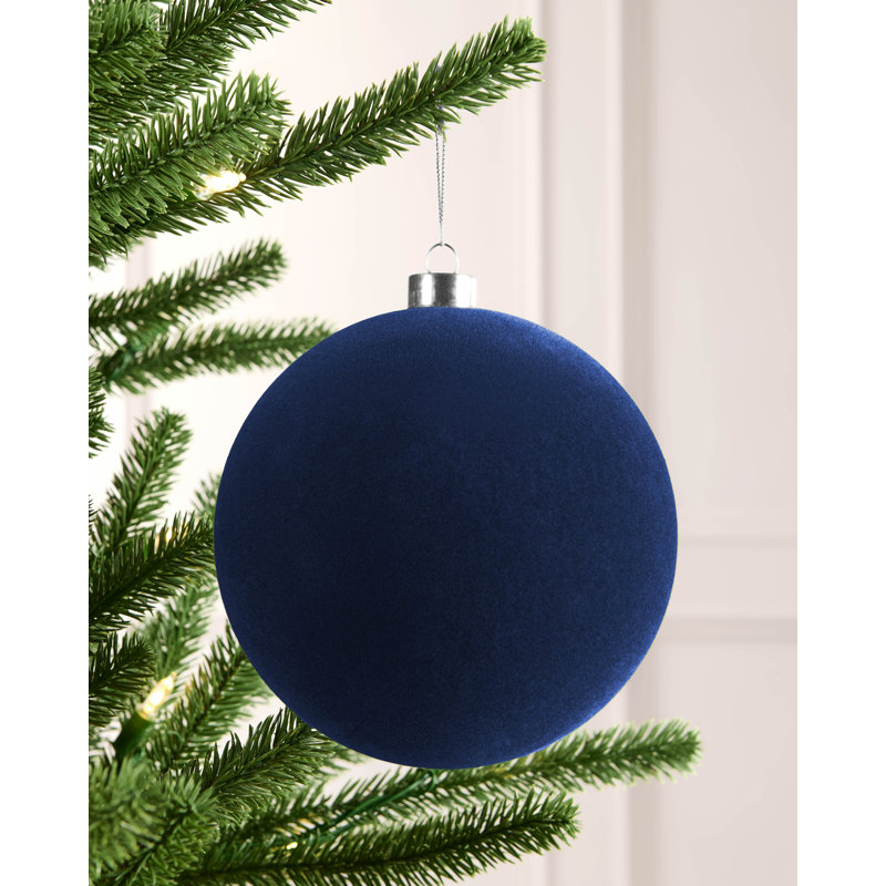 17.5cm Polystyrene Bauble, 17.5 cm H x 15 cm W x 15 cm D, Navy