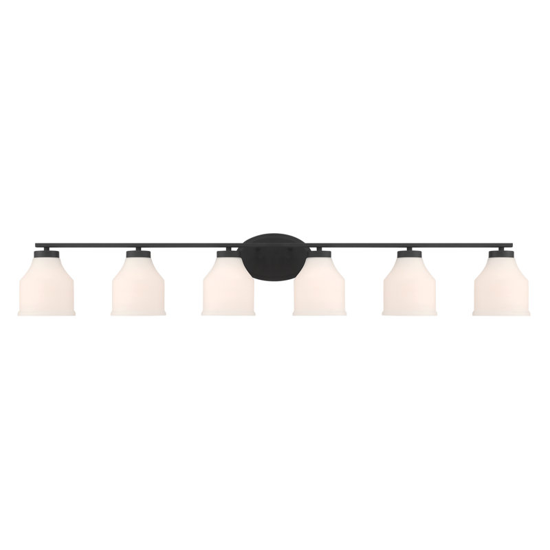 6-Light Modern Dimmable Bathroom Vanity Lights, Black