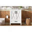 Meuble-lavabo de 24 pouces avec lavabo simple, structure en bois + panneau de fibres à densité moyenne, 2 portes à fermeture en douceur, 1 tiroir divisé, 2 tablettes de rangement, amplement d'espace de rangement-463431236