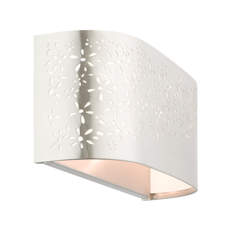 Bevil Flush Mounted Sconce, Brushed Nickel