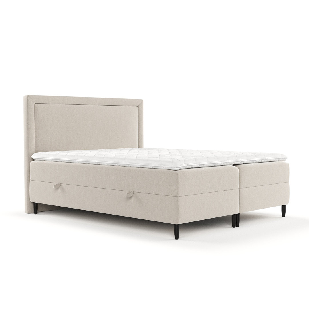 Boxspringbett Tullos mit Topper und Bettkasten