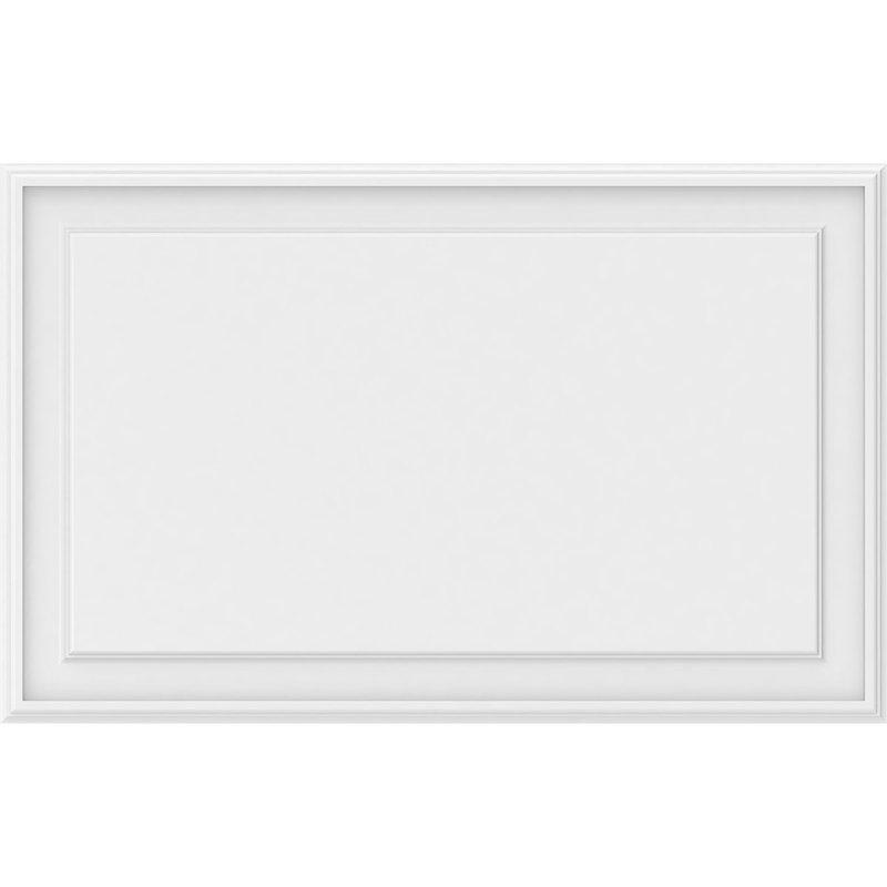 Panneau mural surélevé en PVC blanc Legacy, H 24 po x l 38 po x P 0,63 po