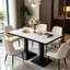 Marble Top Dining Table with Iron Base-1269582684