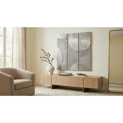 Handmade Abstract Wall Decor on Solid Wood