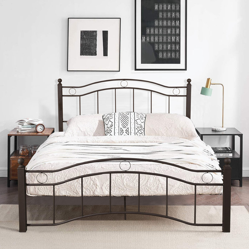 Cadre de lit grand en acier, Grand lit, Bronze