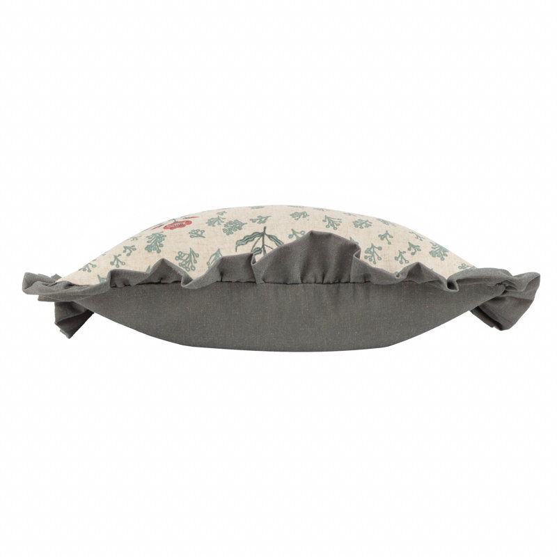 Floral Grey Square Cushion Cover
