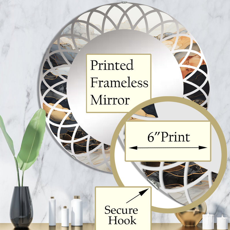 Miroir mural méchant, 32 po x 32 po