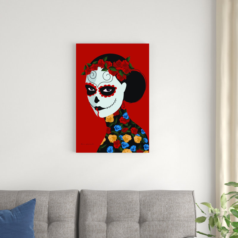 «Dia De Los Muertos II» par Omar Escalante - impression sur toile tendue, H 30 po x l 20 po