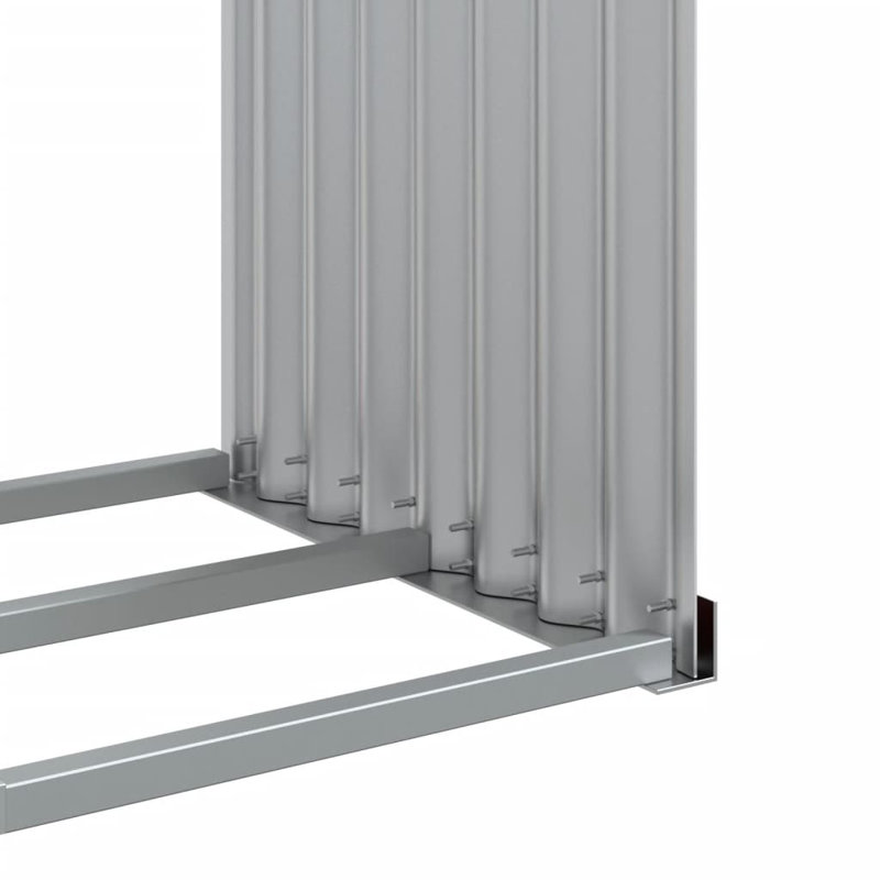 Porte-bûches en acier galvanisé 47,2 po x 17,7 po x 55,1 po, Brun
