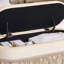 Banc de rangement ovale rembourrÃ© Ã  franges-327654851