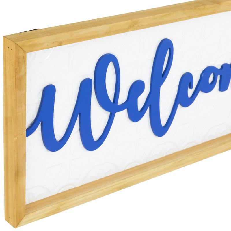 Décoration murale encadrée Welcome
