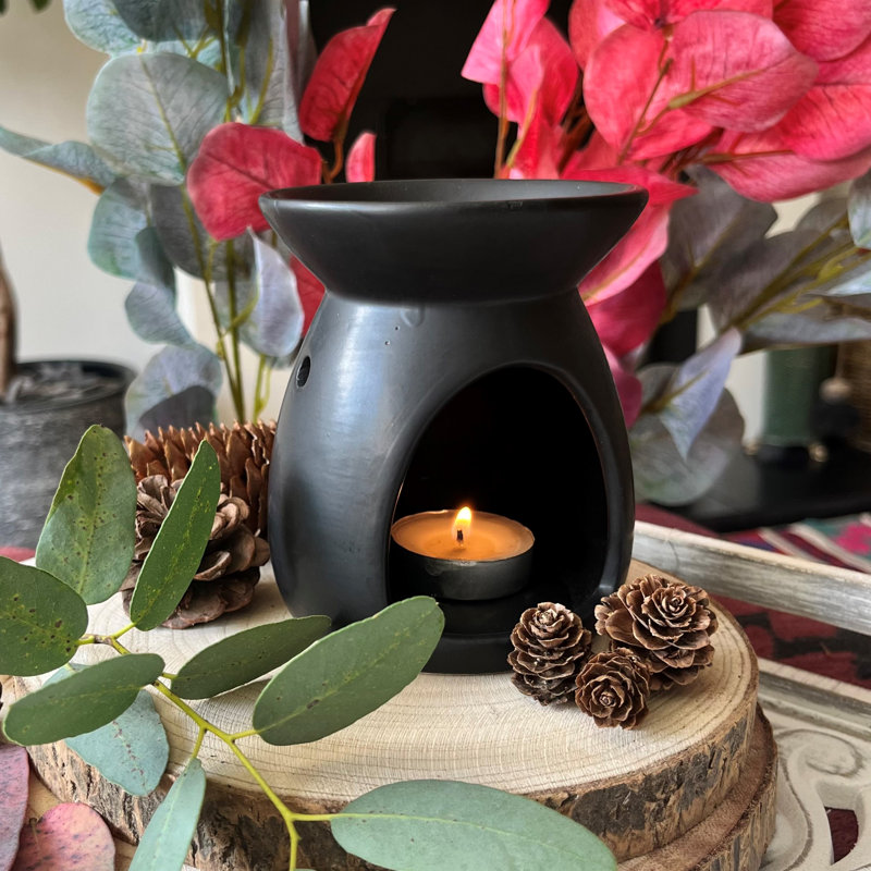 Concrete / Cement Tabletop / Centrepiece Tealight Holder, Black