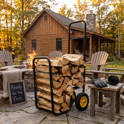 Firewood Log Cart Storage Rack