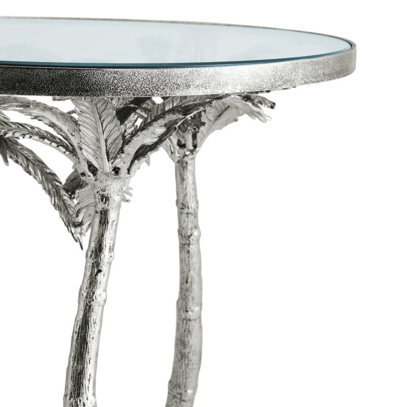 Palm Accent Table Nickel