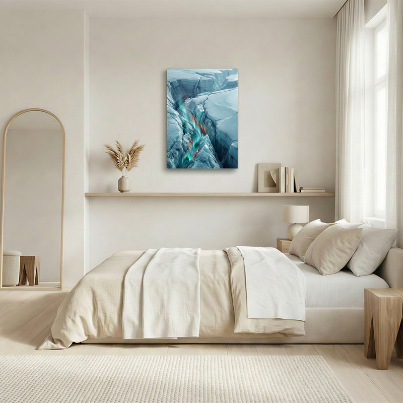 Art mural sur toile Glacier Crevasse, H 30 po x l 20 po