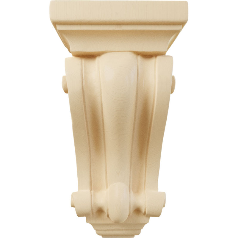 Support en bois / corbeau, Érable, H 9,5 po x l 5 po x P 3,25 po