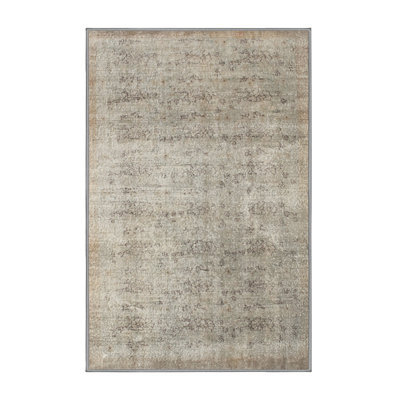 Tapis contemporain gris clair / brun
