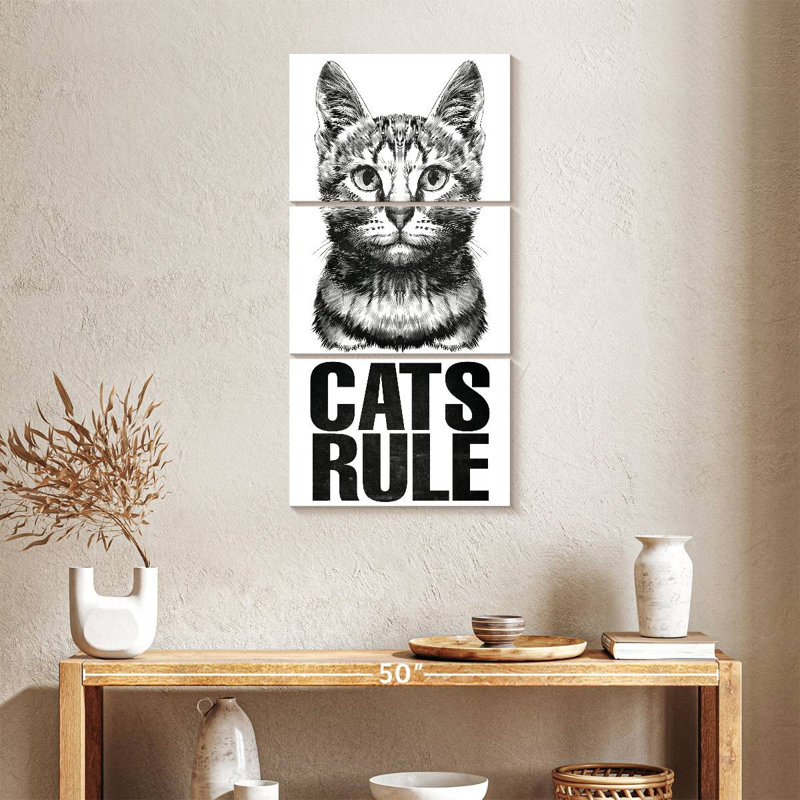Cats Rule, 38" H x 18" W