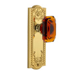 Grandeur Parthenon Plate Passage with Baguette Crystal Door Knob