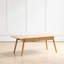 Centre de table Table basse 100% plateau en bois massif avec plateau et plateau de table basse Largeur 120 x profondeur 56 x hauteur 45 cm Bureau d'étude Facile à assembler Bois naturel avec tablette de rangement-451263295