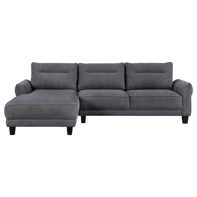 Grey Loose Back Sectional Sofa