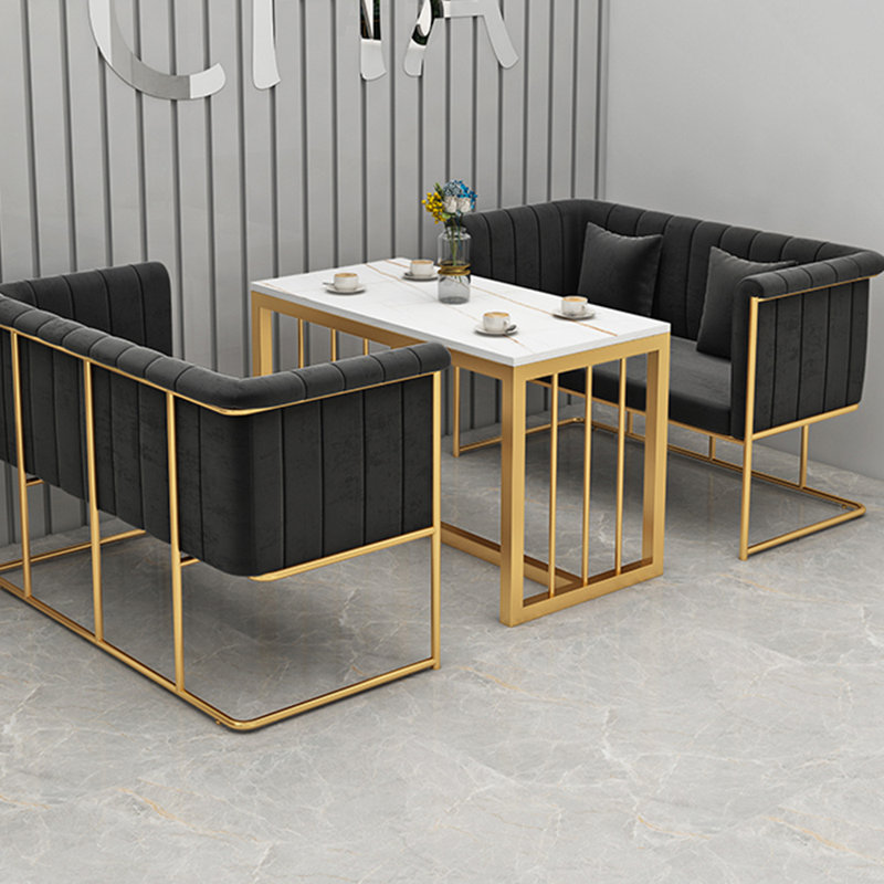 Banc rembourré en polyester clair Light Luxury, Noir