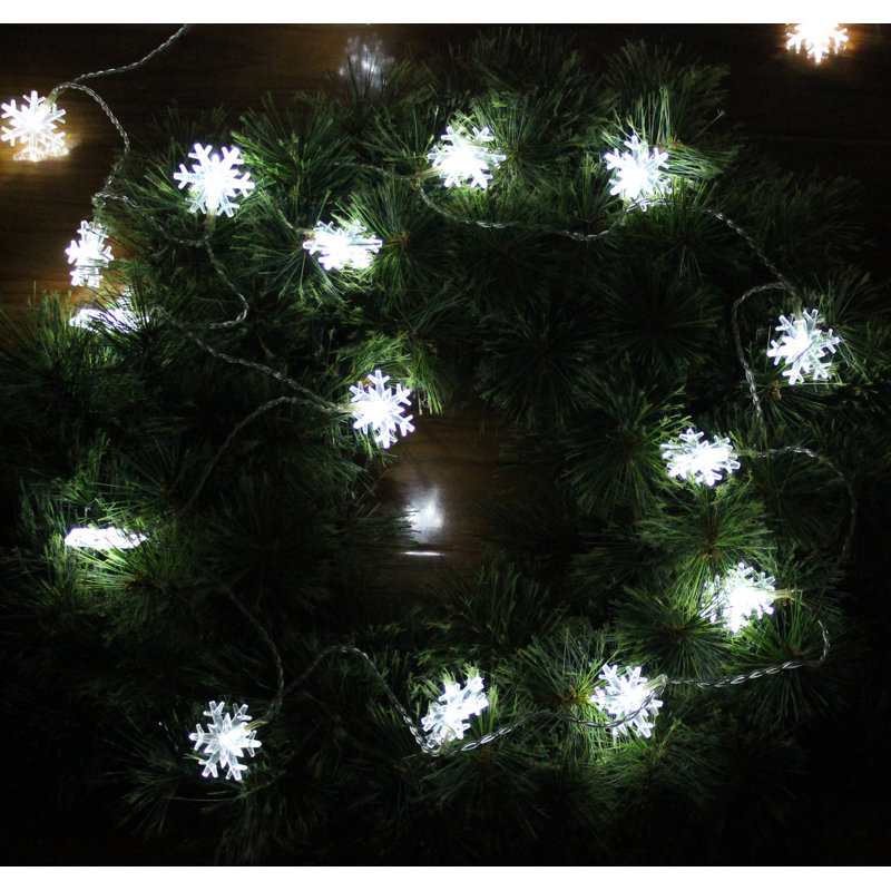 20 lumières de chaîne flocon de neige
