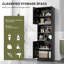 Armoire de rangement 75 po avec 4 portes et 2 compartiments ouverts Costway-1659888966