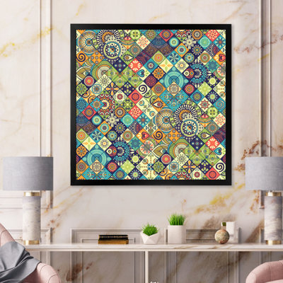 «Ethnic Floral Geometrics», impression sur toile
