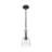 Corder Mini Pendant - Antique Black Iron - Hammered Water Glass-881641178