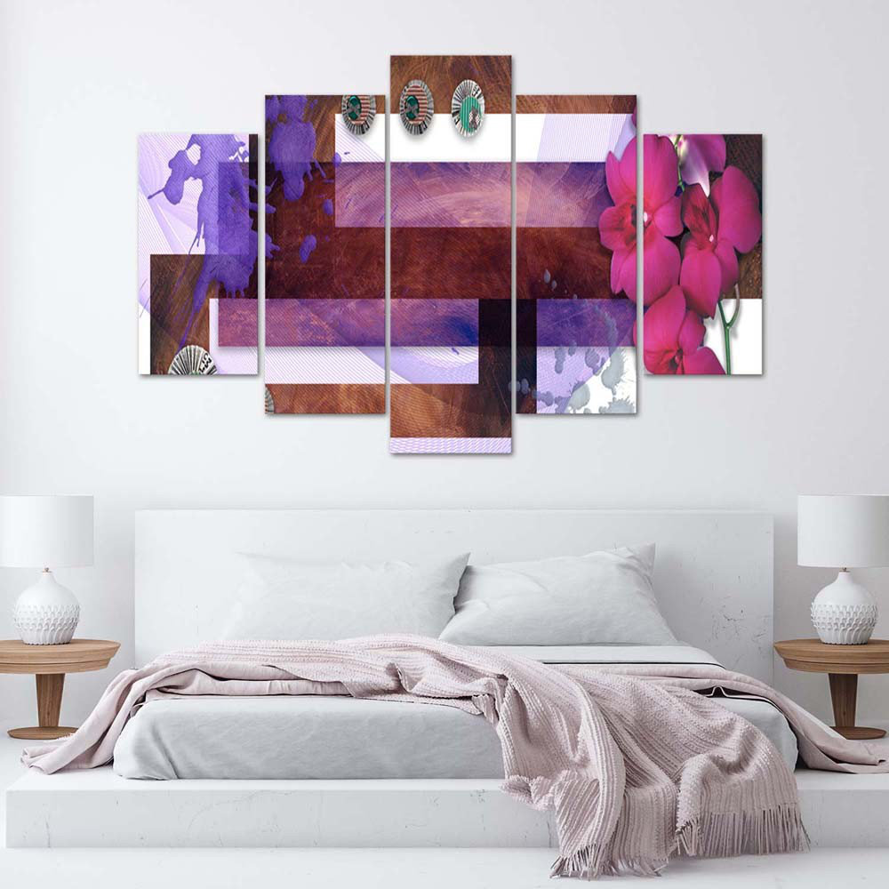 Leinwandbild Abstract Orchid Purple