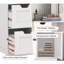 Armoire de rangement autoportante pour salle de bain avec 3 tiroirs et 1 porte, blanc