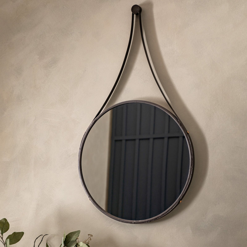 Henriqueta Metal Flat Wall Mirror, 91.5 cm H x 51 cm W