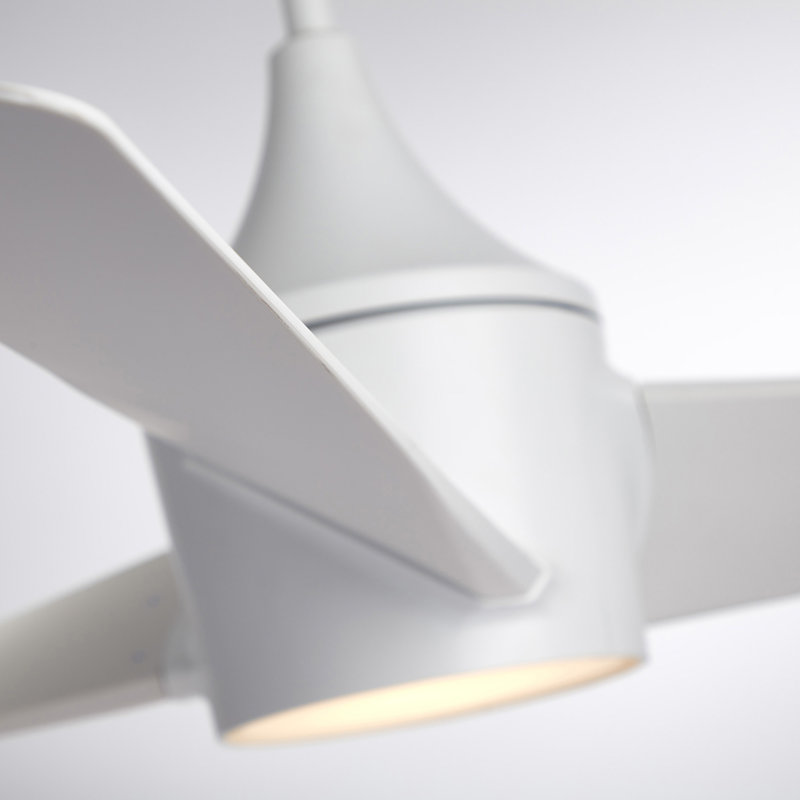 Karlovy 52'' Ceiling Fan with LED Lights, Satin White