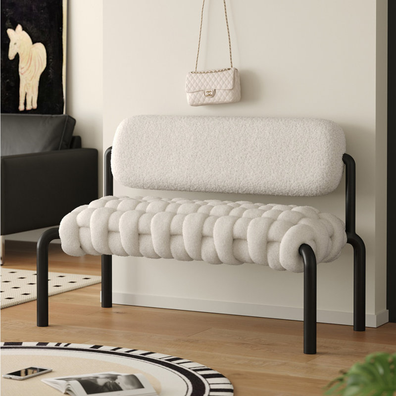 Banc blanc moderne de style crème